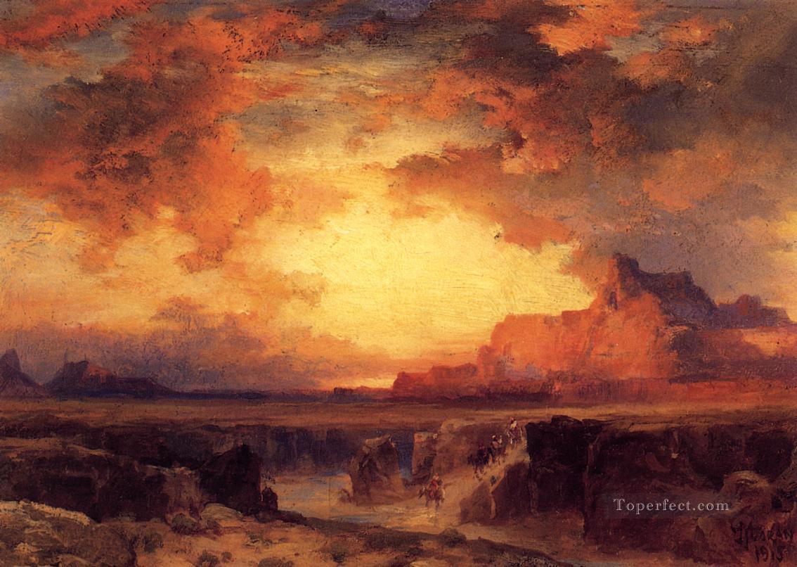 Near Fort Wingate New Mexico Rocky Mountains School Thomas Moran Oil Paintings